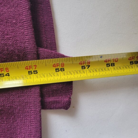 Rosanna Long Open Front Belted Purple Duster/Cardigan (Size: L) - Picture 14 of 14